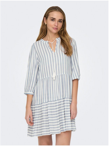 Blue and White Women's Striped Dress ONLY Kaya - Women