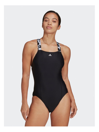 adidas Бански костюм Tape Swimsuit HA6020 Черен Fitted Fit