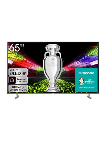 Телевизор Hisense 65U6KQ, 65" (165.1cm) 4K/UHD QLED Smart TV, HDR10, DVB-T2/T/C/S2/S, LAN, Bluetooth, Wi-Fi, 3x HDMI, 2x USB