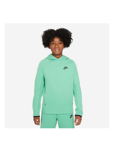 ДЕТСКИ СУИТШЪРТ ЗА МОМЧЕ NIKE NSW TECH FLC PO HOODIE СВЕТЛОЗЕЛЕН
