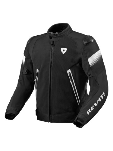 Rev'it! Jacket Control Air H2O Black/White M Текстилно яке