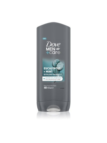 Dove Men+Care Advanced душ-гел за лице, тяло и коса за мъже Eucalyptus & Mint 400 мл.