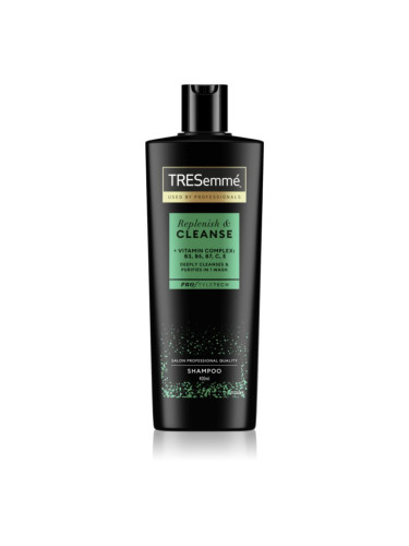 TRESemmé Replenish & Cleanse шампоан за мазна коса с витамини Pro Style Technologie™ 400 мл.