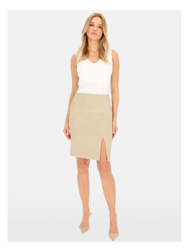 PERSO Woman's Knee-length women's suede skirt