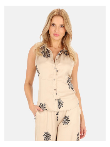 PERSO Woman's Elegant women's sleeveless blouse decorated with sequins