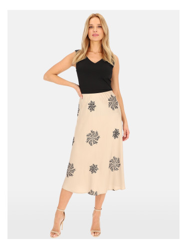 PERSO Woman's Women's midi skirt decorated with sequin embroidery