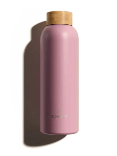 Waterdrop Bottle stainless steel pastel pink matt 600 ml