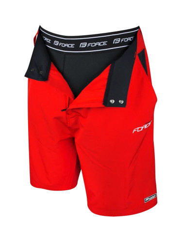 Men's Force Blade MTB Bib Shorts with Removable Chamois Red, S
