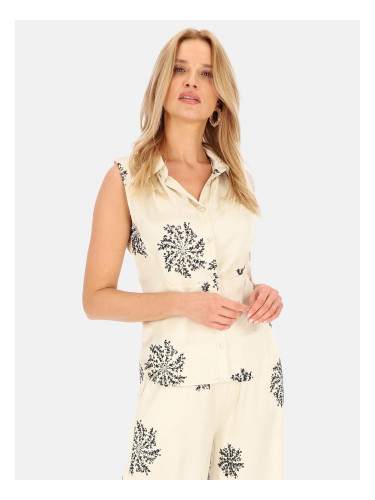 PERSO Woman's Elegant women's sleeveless blouse decorated with sequins