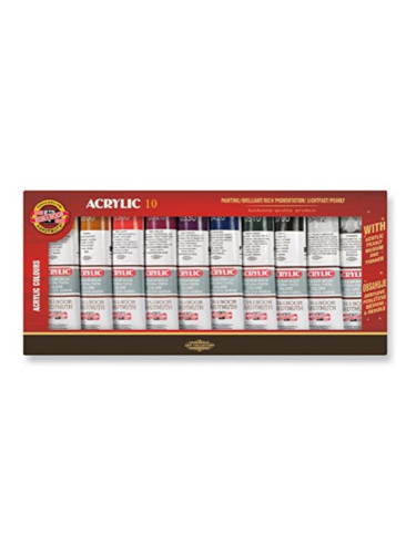 KOH-I-NOOR 01627S1002KS Комплект акрилни бои 10 x 40 ml