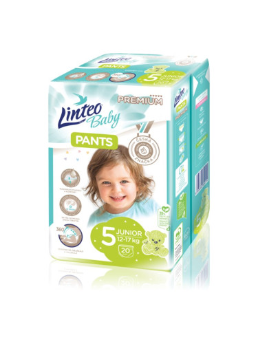 Linteo Baby Pants еднократни пелени гащички Junior Premium 12-17 kg 20 бр.
