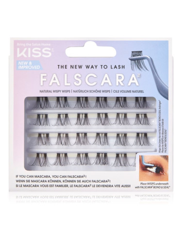 KISS Falscara Wisp изкуствени мигли в сноп с възел Natural Wispy Wisps 24 бр.