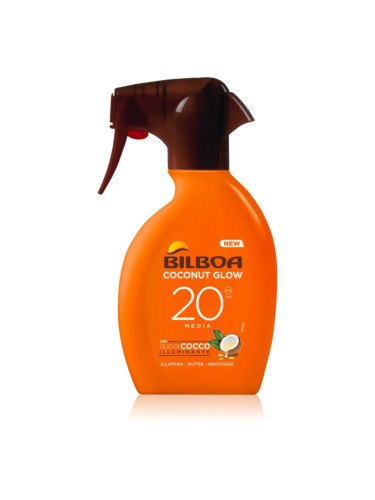 Bilboa Coconut Glow слънцезащитен спрей SPF 20 200 мл.