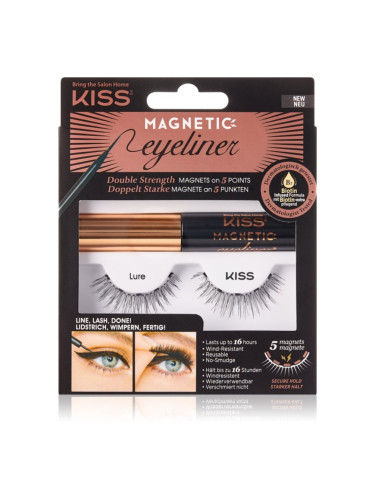 KISS Magnetic Eyeliner & Eyelash Kit магнитни мигли 01 Lure 1 чифт