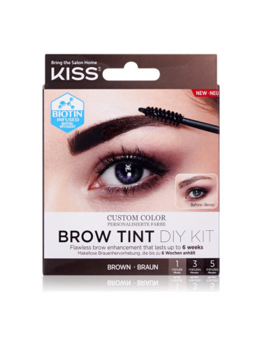 KISS Brow Tint DIY Kit цвят за вежди цвят Brown 20 мл.