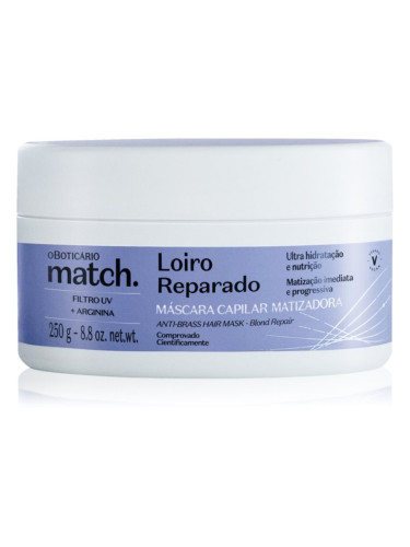 oBoticário Match регенерираща маска за руса коса 250 гр.