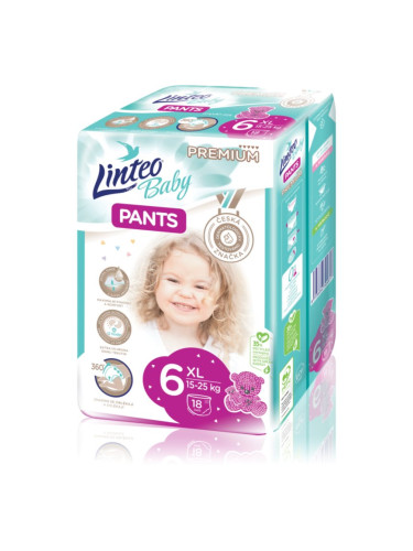 Linteo Baby Pants еднократни пелени гащички XL Premium 15-25 kg 18 бр.