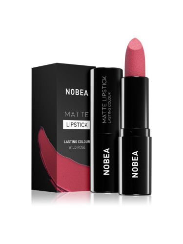 NOBEA Day-to-Day Matte Lipstick матиращо червило цвят Wild rose #M18 3 гр.