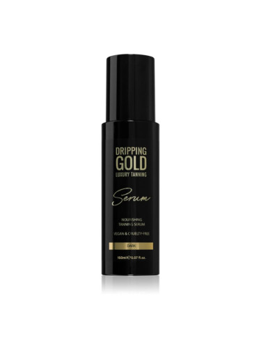 Dripping Gold Luxury Tanning Serum бронзиращ продукт за тяло и лице цвят Dark 150 мл.