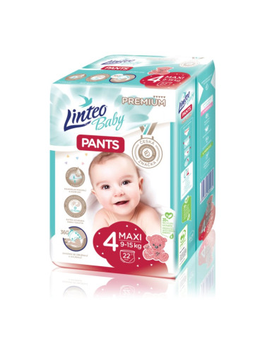 Linteo Baby Pants еднократни пелени гащички Maxi Premium 9-15 kg 22 бр.