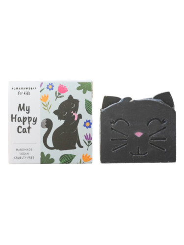 Almara Soap For Kids My Happy Cat ръчно произведен сапун с аромат на праскова за деца  100 гр.