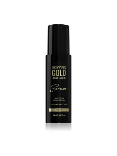 Dripping Gold Luxury Tanning Serum бронзиращ продукт за тяло и лице цвят Medium 150 мл.
