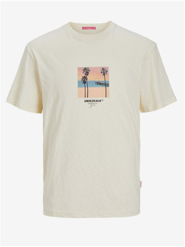 Men's Beige T-Shirt Jack & Jones Aruba - Men's
