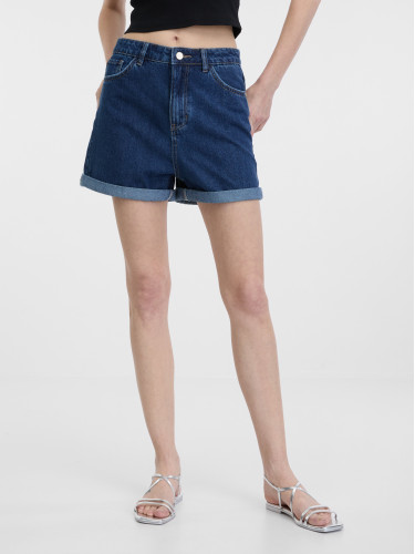 Women's denim shorts ORSAY navy blue