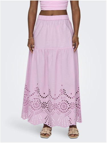 Light pink women's maxi skirt ONLY Roxanne