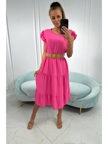 Pink dress with ruffles