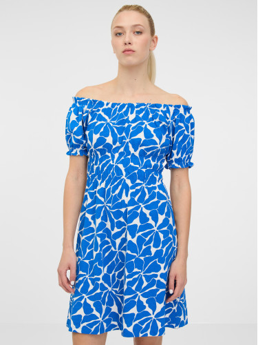 Blue women's patterned dress ORSAY