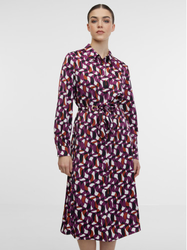 Orsay Purple Women's Patterned Shirt Dress - Women's