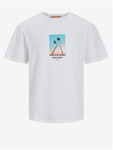 White men's T-shirt Jack & Jones Aruba