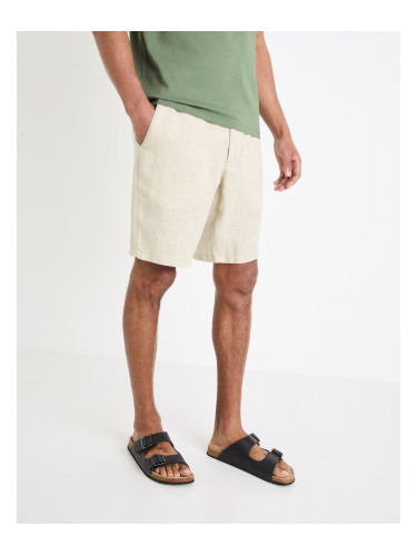 Men's cream linen shorts Celio Dolinusbm 30