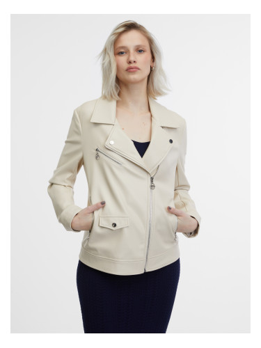 Orsay Beige Women's Faux Leather Jacket - Women's