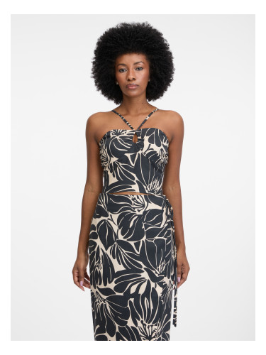 Orsay Black Women's Crop Patterned Tank Top - Ladies