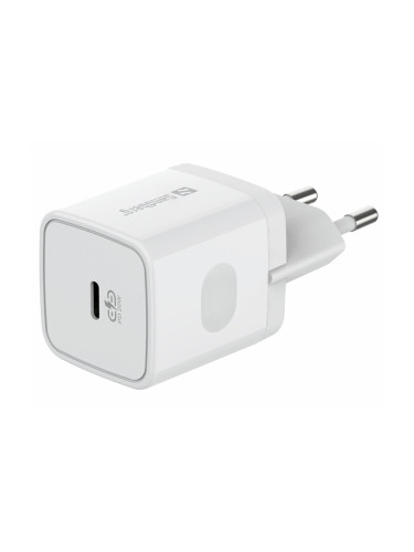 Зарядно устройство Sandberg 441-42, от контакт към USB-C(ж), 12V, 1.67A, бяло, 20W