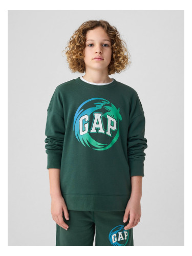 Green boys' sweatshirt with GAP logo
