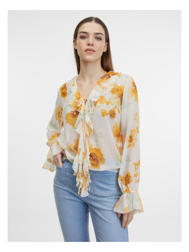 Orsay White women's floral blouse - Women's