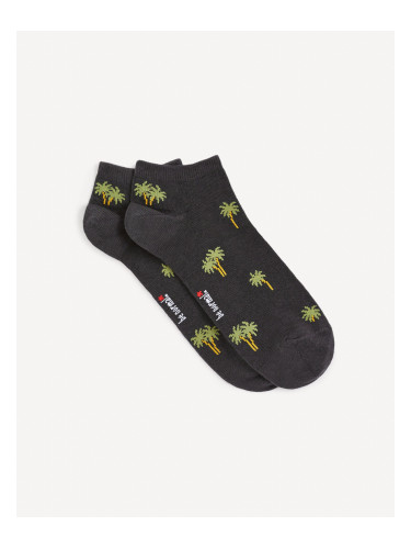 Green and black men's patterned socks Celio Gisomipalm