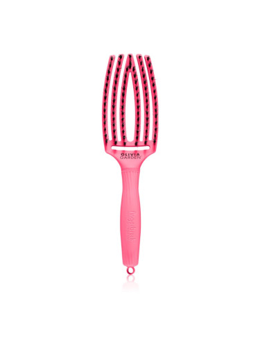 Olivia Garden Fingerbrush L´amour плоска четка За коса Hot Pink 1 бр.