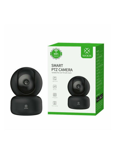 IP камерa Woox R4040-B Indoor HD Camera 360, управляема камера (PTZ - Pan/Tilt/Zoom), 2Mpix (1920x1080), IR осветеност (до 7 метра), безжична черна