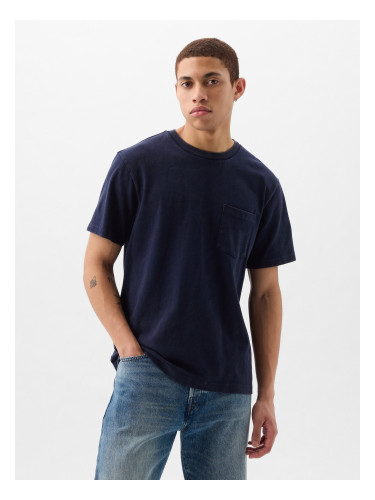Navy blue men's T-shirt with pocket GAP