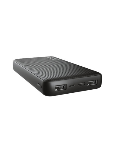 Външна батерия/power bank/ Trust Primo (24677), 15 000mAh, черна, 2x USB-A, 1x USB-C, бързо зареждане
