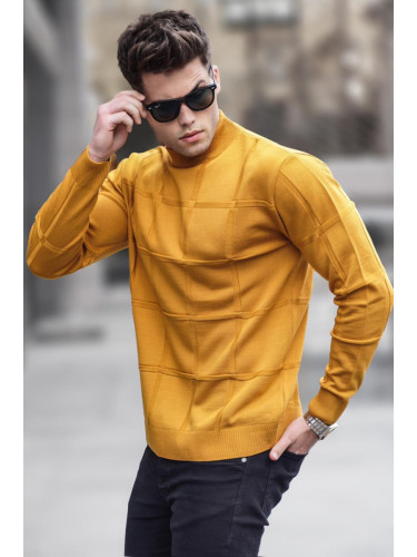 Madmext Mustard Turtleneck Knitwear Sweater 5784