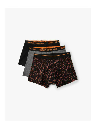 Koton 3-Piece Boxer Set Motto Printed Multi Color