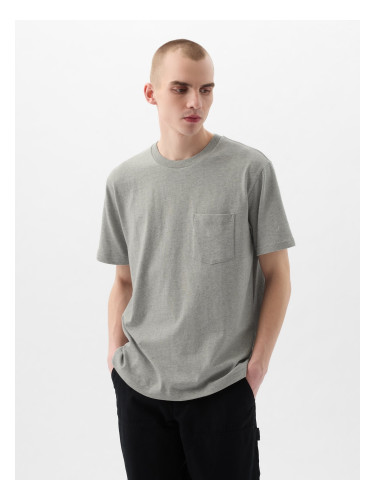 Grey men's T-shirt with pocket GAP