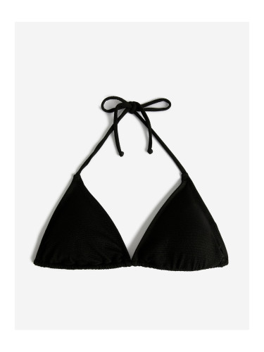 Koton Textured Covered Triangle Bikini Top