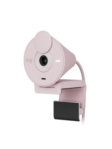 Уеб камера Logitech Brio 300 (960-001448), микрофон, FHD@30 FPS, USB-C, розова
