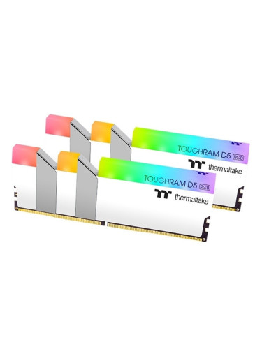 Памет 32GB (2x16GB) DDR5 6400MHz, Thermaltake Toughram RGB D5 White, RG32D516GX2-6400C32A, 1.4V